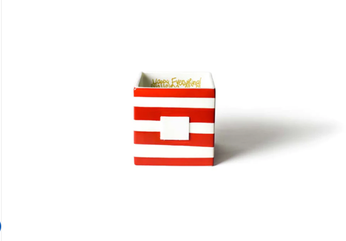 Medium Nesting Cube- Red Stripe